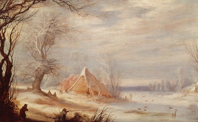 Winterlandschap door Gysbrecht Lytens or Leytens