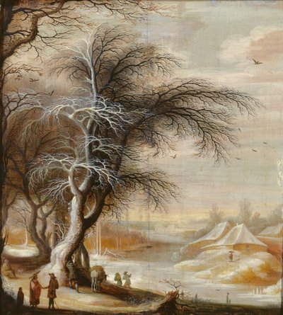 Winterlandschap door Gysbrecht Lytens or Leytens