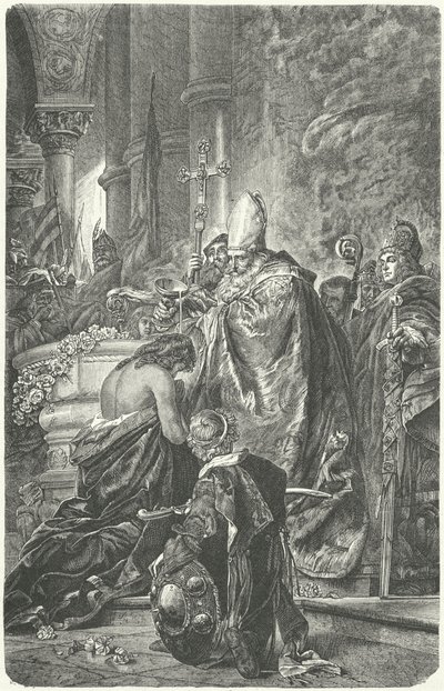 De doop van Stefanus I van Hongarije door Gyula Benczúr