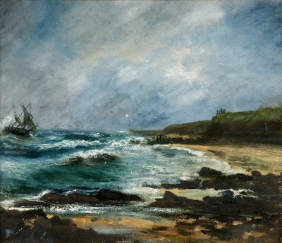Wrak van de Russische kotter Julerneck bij Marsden Cliffs door H.C.B. Scott