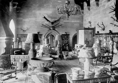 De Grote Zaal, Warwick Castle, 1924-1926 door HN King