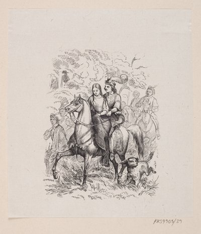 Illustratie voor "De wilde Zwanen" in H.C. Andersen, "Sprookjes en Verhalen", Deel 1 door H.P. Hansen