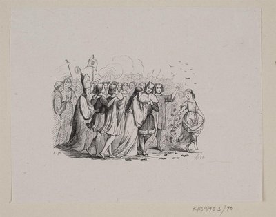 Illustratie voor "De wilde zwanen" in H.C. Andersen, "Sprookjes en verhalen", Deel 1 door H.P. Hansen