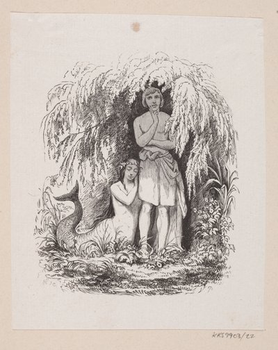 Illustratie voor "De Kleine Zeemeermin" in H.C. Andersen, "Sprookjes en Verhalen", Deel 1 door H.P. Hansen
