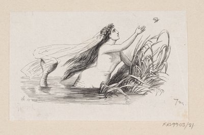 Illustratie voor "De Kleine Zeemeermin" in H.C. Andersen, "Sprookjes en Verhalen", Deel 1 door H.P. Hansen