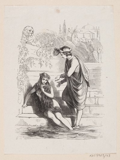 Illustratie voor "De kleine zeemeermin" in H.C. Andersen, "Sprookjes en verhalen", Deel 1 door H.P. Hansen