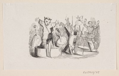 Illustratie voor "De standvastige tinnen soldaat" in H.C. Andersen, "Sprookjes en verhalen", Deel 1 door H.P. Hansen