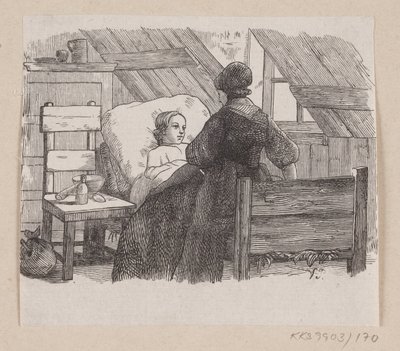 Illustratie voor "Vijf uit een Erwtenschil" in H.C. Andersen, "Sprookjes en Verhalen", Deel 2 door H.P. Hansen