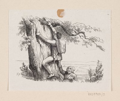 Illustratie voor "Het vuursteentje" in H.C. Andersen, "Sprookjes en Verhalen", Deel 1 door H.P. Hansen