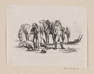 Illustratie voor "Kleine Claus en Grote Claus" in H.C. Andersen, "Sprookjes en Verhalen", Deel 1 door H.P. Hansen