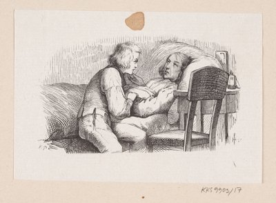Illustratie voor "De Reisgenoot" in H.C. Andersen, "Sprookjes en Verhalen", Deel 1 door H.P. Hansen