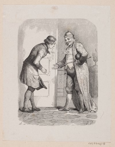 Illustratie voor "De Reisgenoot" in H.C. Andersen, "Sprookjes en Verhalen", Deel 1 door H.P. Hansen