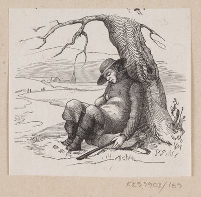 Illustratie voor "Onder de wilgenboom" in H.C. Andersen, "Sprookjes en verhalen", Deel 2 door H.P. Hansen