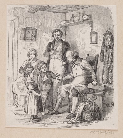 Illustratie voor "Onder de Wilg" in H.C. Andersen, "Sprookjes en Verhalen", Deel 2 door H.P. Hansen