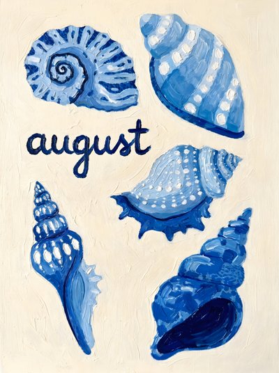 Blauwe augustus-schelpen door HUGO