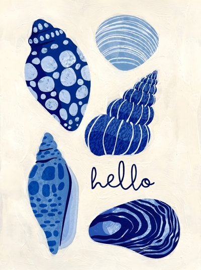 Hallo Blue Seashells door HUGO
