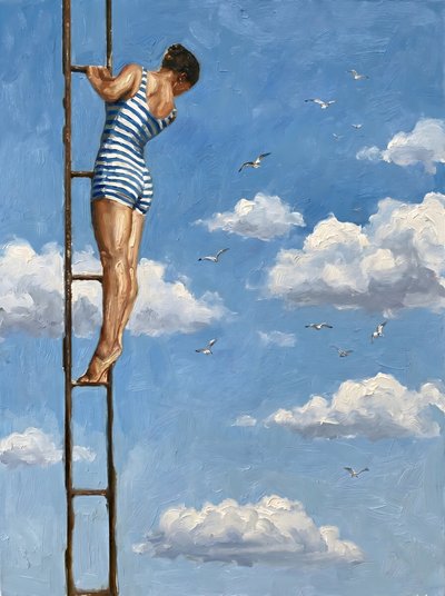 Sky Ladder-zwemmer door HUGO