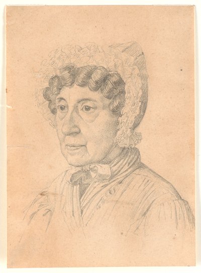 Portret van oudere dame, mogelijk consul Bravos moeder door H.W. Bissen