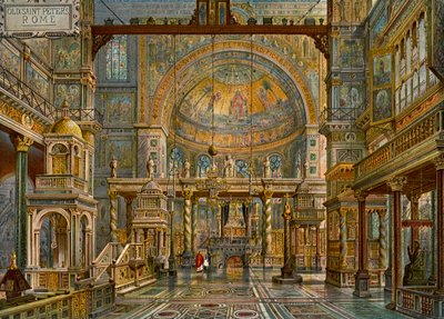 Restauratie van de Oude Sint-Pieter, Rome door HW Brewer