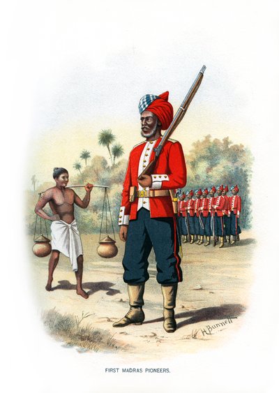 Eerste Madras Pioniers, ca. 1890 door H. Bunnett