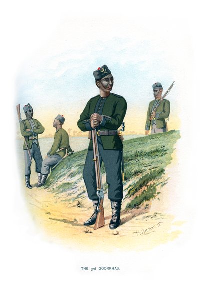 De 3e Goorkhas, ca. 1890 door H. Bunnett