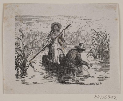 Illustratie voor T. A. Becker, "Ringen op Hastrup" door H. C. Henneberg