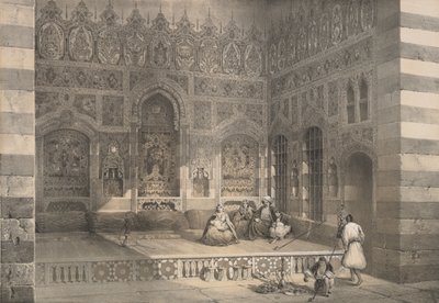 100. Een Iwan, in Damascus, 1843 door H. Clerget