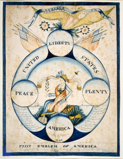 Dit embleem van Amerika, c.1818 (aquarel op papier) door H. D. Ersele