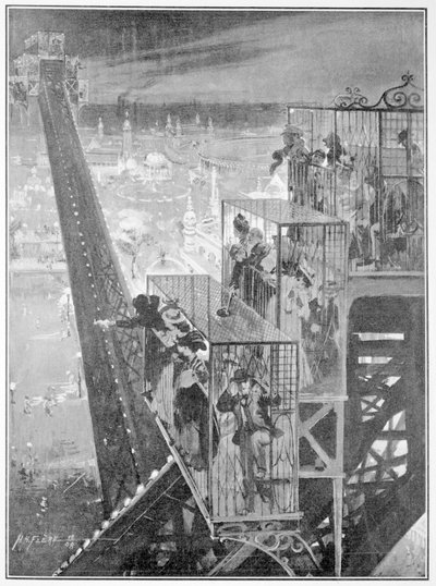 De flip-flap rit op de Frans-Britse tentoonstelling, 1908 door H. H. Flere
