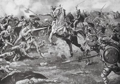 De Franken helpen bij het verslaan van de Hunnen door H. M. (after) Burton