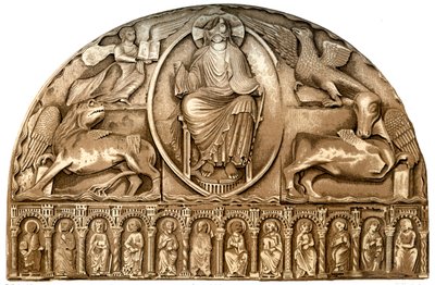 Buitendecoratie van de Kathedraal van Le Mans, Le Mans, Frankrijk, 15e eeuw 1849 door H. Moulin