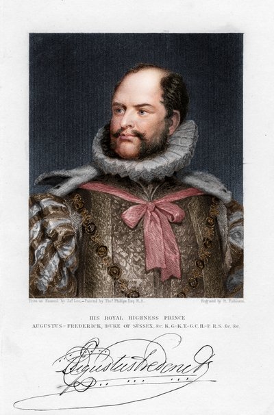 Prins Augustus Frederik, Hertog van Sussex door H. Robinson