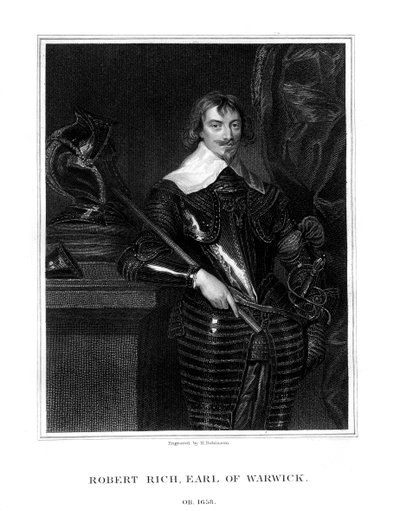 Robert Rich, 2e graaf van Warwick, Engelse koloniale bestuurder, 1827 door H. Robinson