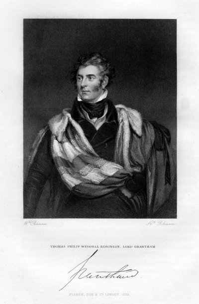 Thomas Philip Weddell Robinson, Lord Grantham, 1829 door H. Robinson