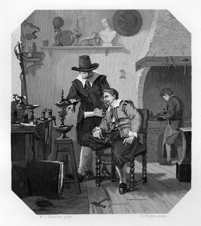 Paulus en Adam van Vianen, Nederlandse zilversmeden, ca. 1870 door H. Sluyter