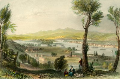 Uitzicht vanaf Mount Ida bij Troje, ca. 1839 door H Wallis