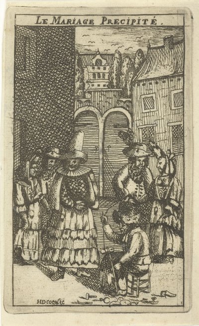 Schoenmaker aan het werk door H. de Cocq