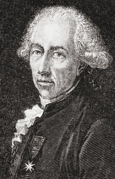 Francois Alexandre Frederic, Duc de la Rouchefoucauld-Liancourt, gegraveerd door Pannemaker-Ligny, uit 