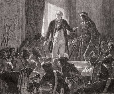 Koning Lodewijk XVI (1754-93) Drinkt op de Gezondheid van de Natie, 20 juni 1792 door H. de la Charlerie