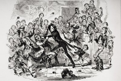 Illustratie voor Nicholas Nickleby van Charles Dickens door Hablot Knight (1815 92) Browne