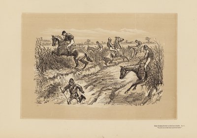 De Tumbletown Steeple-Chase, nr. 7, De Lane (gravure) door Hablot Knight (1815 92) Browne