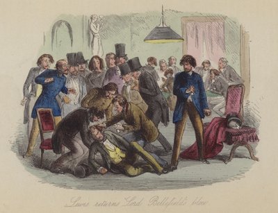 Illustratie voor Lewis Arundel of The Railroad of Life door Frank E Smedley door after Hablot Knight Browne