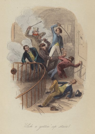 Illustratie voor Lewis Arundel of The Railroad of Life door Frank E Smedley door after Hablot Knight Browne