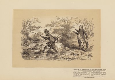 Visschetsen, Nr. 2, Erg op een stroper lijkend (gravure) door Hablot Knight (1815 92) Browne