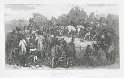Londense straten: Epsom Races door Hablot Knight (1815 92) Browne