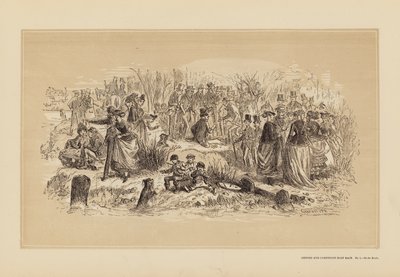 Oxford en Cambridge Bootrace, No 1, Aan de Oevers door Hablot Knight (1815 92) Browne