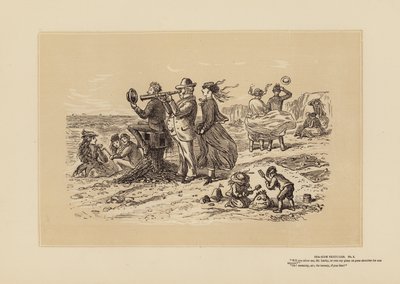 Schetsen aan Zee, Nr. 5, Zo heel Vriendelijk door Hablot Knight (1815 92) Browne