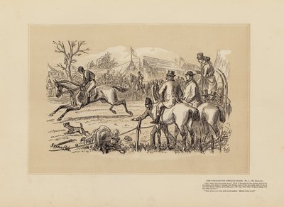 De Tumbletown Steeple-Chase, Nr. 1, De Favoriet door Hablot Knight (1815 92) Browne