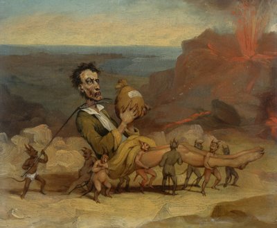 Een karikatuur van Edward Bulwer Lytton (1803-1873) door Hablot Knight Browne