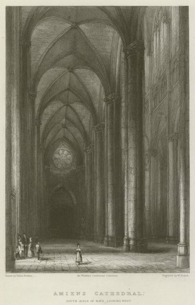 Kathedraal van Amiens, Zuidbeuk van het schip, kijkend naar het westen door Hablot Knight Browne